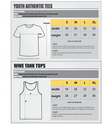 Wwe Size Chart