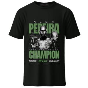 Black Alex Pereira UFC 320 Light Heavyweight Champion T-Shirt