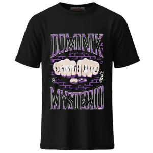 Men's Ripple Junction Black Dominik Mysterio Knuckles T-Shirt
