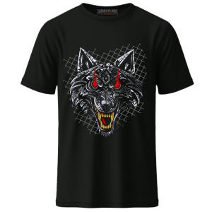 Men's Black Jacob Fatu Tribal Wolf Head T-Shirt