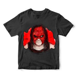 Black WWE Kane The Big Red Machine Digital Printed Kids T Shirt