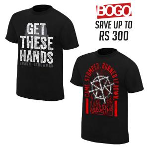 BOGO OFFER 09 - Braun Strowman and Seth Rollins Combo T Shirts