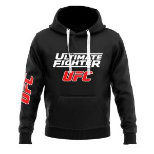 Black The Ultimate Fighter UFC Digital Print Kangaroo Hood