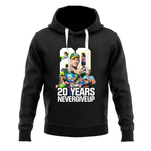 John Cena 20 Years Black Kangaroo Hoodie