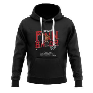 Finn Balor Coup de Grace Digital Print Black Kangaroo Hoodie