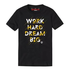 Work Hard Dream Big Gym Motivational Digital Print T Shirt