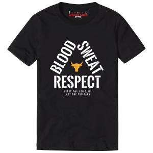 The Rock - Blood Sweat Respect Black Digital T Shirt