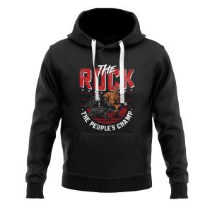 Black  The Rock Sharpshooter  Digital Print Kangaroo Hoodie