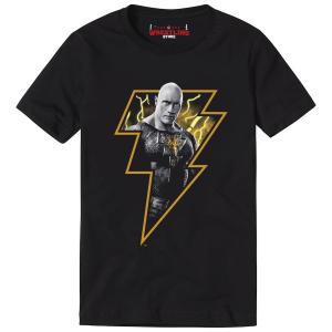 Bolt - Black Adam Official Digital Print Black T Shirt