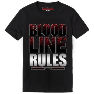 Black WrestleMania 40 Bloodline Rules  Digital Print T-Shirt