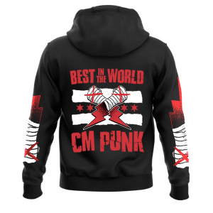 CM Punk Best In The World Back Print Kangaroo Hoodie