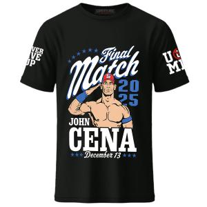 Men's ProSphere Black John Cena Final Match T-Shirt