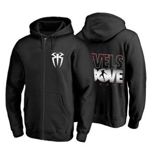 Black Roman Reigns Levels Above Zipper Hoodie