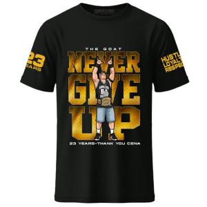 John Cena Never Give Up Tribute Black T Shirt
