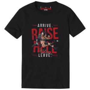 Stone Cold Raise Hell Black Digital Print T Shirt