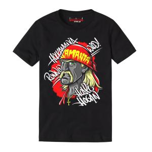 Hulkamania Hulk Hogan Black Digital Print T Shirt