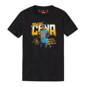 Men's Black John Cena Marker Digital Print T-Shirt 