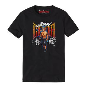 Men's Black John Cena Grunge Digital T-Shirt