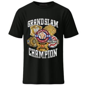Men's Black John Cena Grand Slam Champion T-Shirt