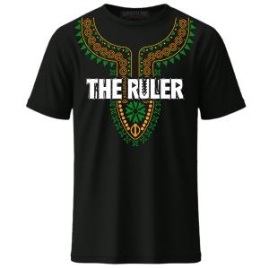 Men's Black Oba Femi Daishiki Print T-Shirt