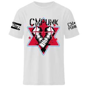 Men's White CM Punk Clobber McIntyre Punk Ringer T-Shirt