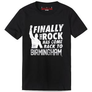 Men's Black The Rock Finally The Rock Has Come Back to Birmingham T-Shirt