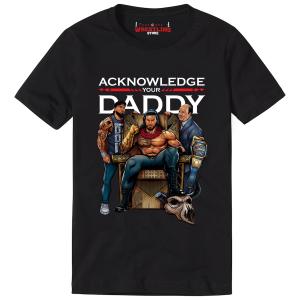 Roman Reigns Acknowledge Your Daddy Graphic Black T Shirt