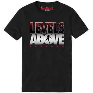 Mens Black Roman Reigns Levels Above Digital Print T Shirt