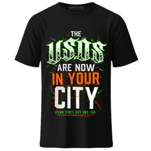 Men's Black The Usos Are In Your City T-Shirt
