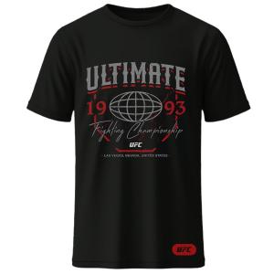 UFC Globe Script Limited Edition Black T Shirt