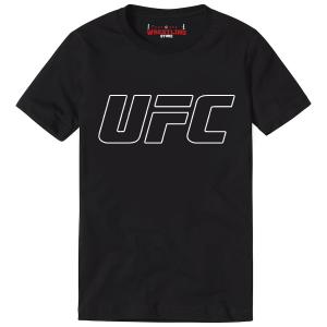 UFC Official Logo Black Digital Print T Shirt